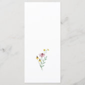 Elegant Wildflower Wedding Menu (Achterkant)