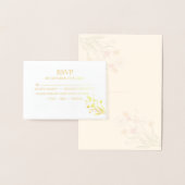 Elegant Wildflower Wedding RSVP Card Folie Kaarten (Display)