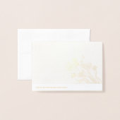 Elegant Wildflower Wedding RSVP Card Folie Kaarten (Met envelop)