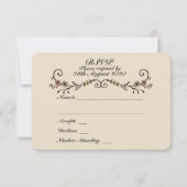 Elegant Wildflower Wedding RSVP Matte 3,5 x 5 inch (Achterkant)