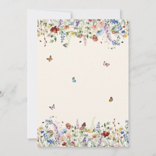 Elegant Wildflower Wedding Save The Date (Achterkant)