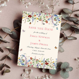 Elegant Wildflower Wedding Save The Date