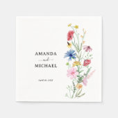 Elegant Wildflower Wedding Servet (Voorkant)