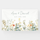Elegant Wildflower Wedding Spandoek (Horizontaal)
