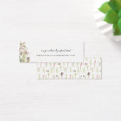 Elegant Wildflower Wedding Website RSVP Mini Visitekaartjes (Bureau)
