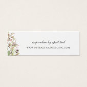 Elegant Wildflower Wedding Website RSVP Mini Visitekaartjes (Voorkant)