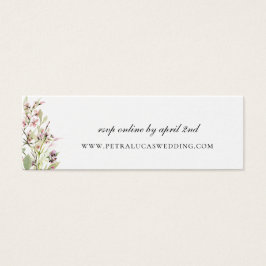 Elegant Wildflower Wedding Website RSVP Mini Visitekaartjes