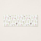 Elegant Wildflower Wedding Website RSVP Mini Visitekaartjes (Achterkant)
