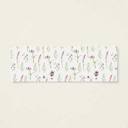 Elegant Wildflower Wedding Website RSVP Mini Visitekaartjes (Achterkant)