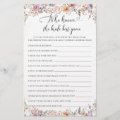 Elegant Wildflower Wie kent de bruid beste spel (Voorkant)