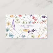 Elegant Wildflower Wild Flower Floral Custom Afsprakenkaartje (Voorkant)