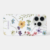 Elegant Wildflower Wild Flower Floral Custom iPhone Hoesje (Achterkant horizontaal)