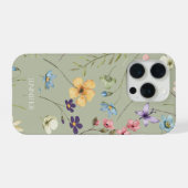 Elegant Wildflower Wild Flower Floral Custom iPhone Hoesje (Achterkant horizontaal)
