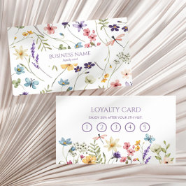 Elegant Wildflower Wild Flower Floral Custom Klantenkaartje