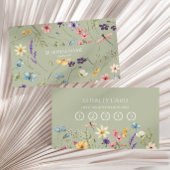 Elegant Wildflower Wild Flower Floral Custom Klantenkaartje