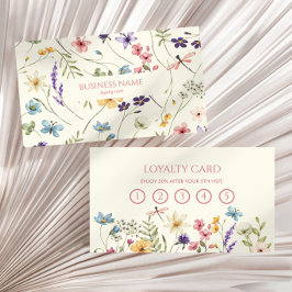 Elegant Wildflower Wild Flower Floral Custom Klantenkaartje