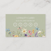 Elegant Wildflower Wild Flower Floral Custom Klantenkaartje (Achterkant)