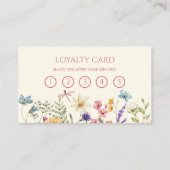 Elegant Wildflower Wild Flower Floral Custom Klantenkaartje (Achterkant)