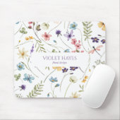 Elegant Wildflower Wild Flower Floral Custom Muismat (Met muis)