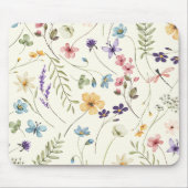 Elegant Wildflower Wild Flower Floral Custom Muismat (Voorkant)