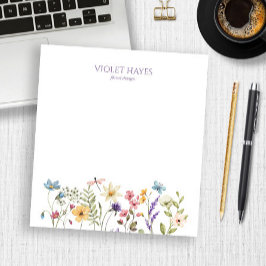 Elegant Wildflower Wild Flower Floral Custom Notitieblok