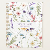 Elegant Wildflower Wild Flower Floral Custom Planner (Voorkant)