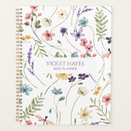 Elegant Wildflower Wild Flower Floral Custom Planner