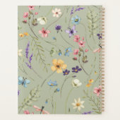 Elegant Wildflower Wild Flower Floral Custom Planner (Achterkant)