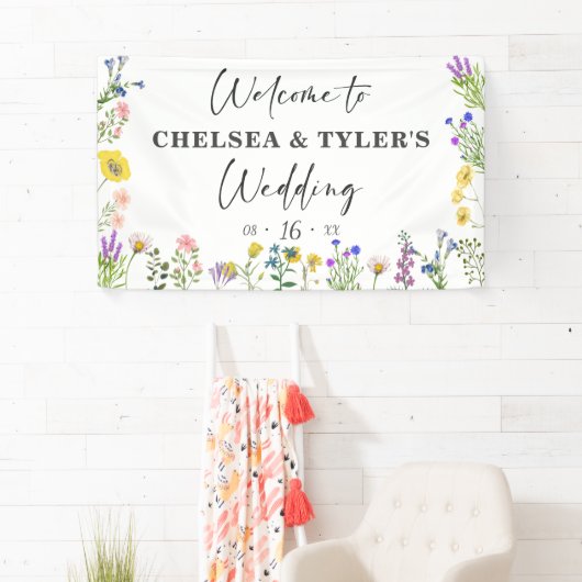 Elegant Wildflower  Wilde Floral Wedding Spandoek (Insitu)
