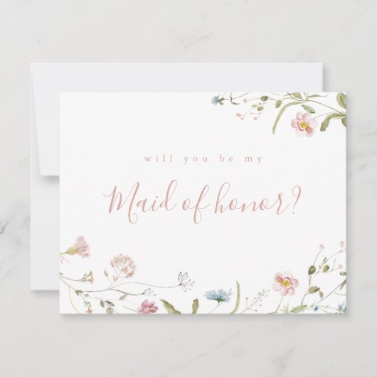 Elegant Wildflower zal je mijn eerbewijs zijn. Kaart (Voorkant)