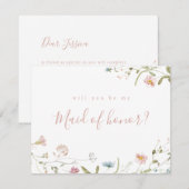 Elegant Wildflower zal je mijn eerbewijs zijn. Kaart (Voorkant / Achterkant)