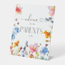 Elegant Wildflowers Advies Teken Reclamebord Met Voetstuk