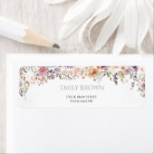 Elegant Wildflowers bruidsfeest adres Etiket (Insitu)