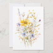 Elegant Wildflowers Garden Baby shower Invitation Kaart (Achterkant)