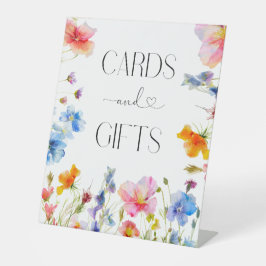 Elegant Wildflowers Kaarten en geschenken teken Reclamebord Met Voetstuk