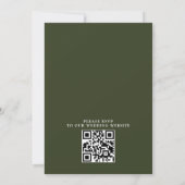Elegant Wildflowers Rustic Budget QR Code Wedding Kaart (Achterkant)