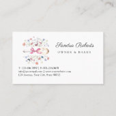 Elegant Wildflowers Whisk Bakery Visitekaartje (Achterkant)