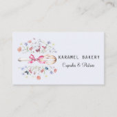 Elegant Wildflowers Whisk Bakery Visitekaartje (Voorkant)