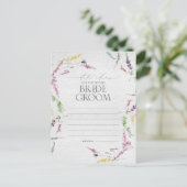 Elegant Wilflower Waterverf Floral Date Ideeën Briefkaart (Staand voorkant)