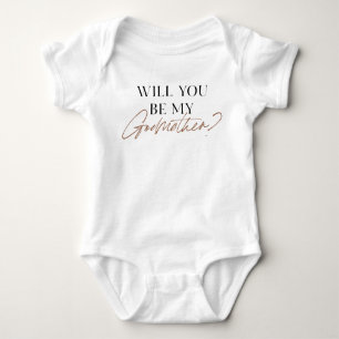 Elegant Will jij m'n godmoeder   Voorstel Baby B Romper