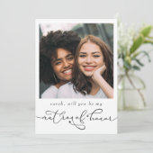 Elegant Will you be My Matron of Honor Photo (Staand voorkant)