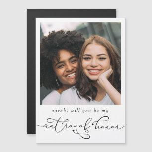 Elegant Will you be My Matron of Honor Photo