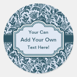 Elegant William Morris bloemendistelpatroon Ronde Sticker