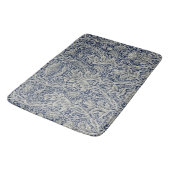 Elegant William Morris Floral Blauw Wit Patroon Badmat (Gekanteld)