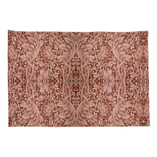 Elegant William Morris Floral Blauw Wit Patroon Kussensloop (Achterkant-Rechts)