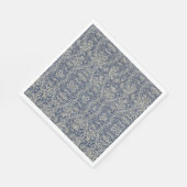Elegant William Morris Floral Blauw Wit Patroon Servet (Hoek)