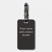 Elegant William Morris geïnspireerd wit paard Bagagelabel (Achterkant verticaal)