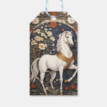 Elegant William Morris geïnspireerd wit paard