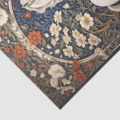 Elegant William Morris geïnspireerd wit paard Tissuepapier (Detail)