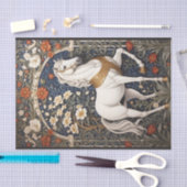 Elegant William Morris geïnspireerd wit paard Tissuepapier (Craft)